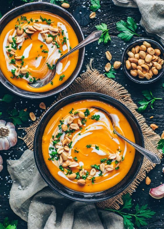Golden pumpkin soup